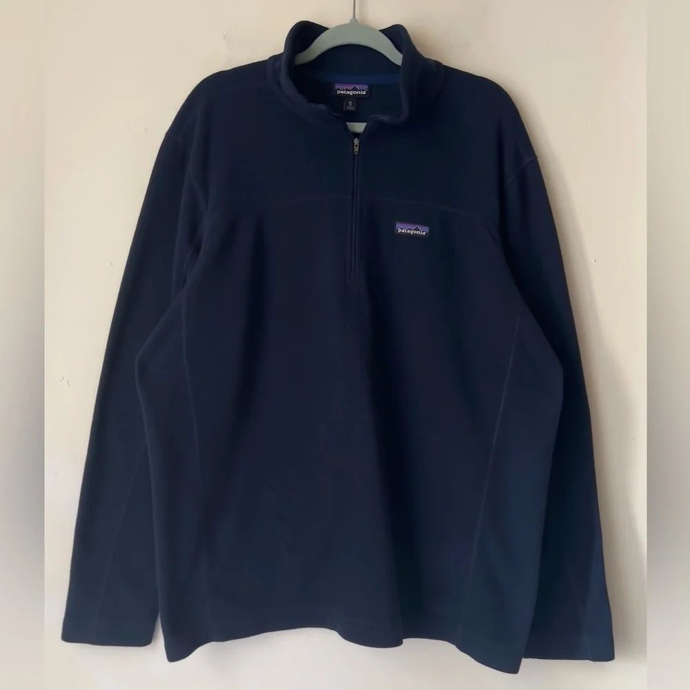 Patagonia Men's Micro D Fleece Pullover Quarter Zip Sz XL in New Navy